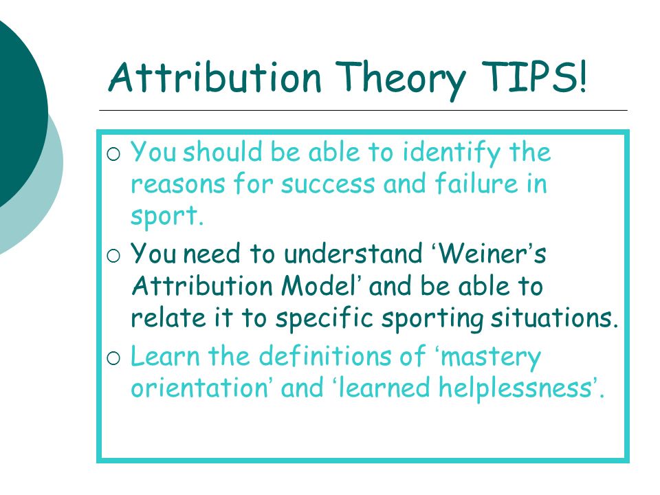 The attribution theory essay